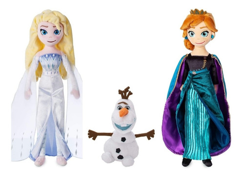 Peluches Frozen Elsa, Anna Y Olaf Original Disney Store 