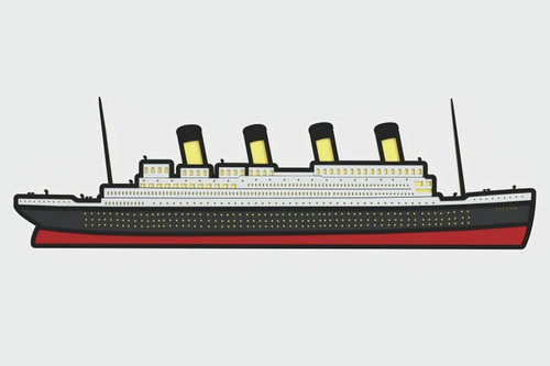 Cuadro Decorativo Titanic Barco En Madera