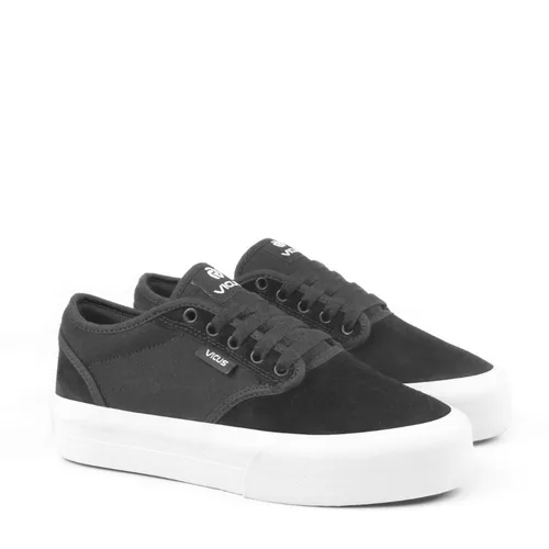 Zapatillas Vicus Folk Canvas Plataforma Combinada Negro