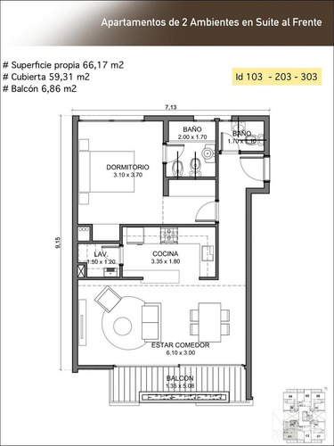 Imagen 3 de 12 de 2 Ambientes En Venta - Residencias Olavarria - Ref: 1355