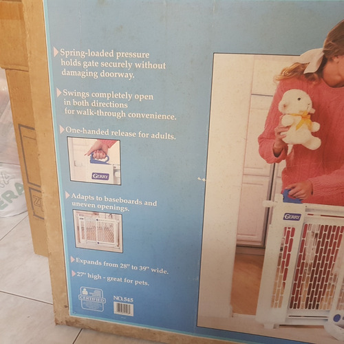 Imagen 4 de 4 de Puerta Seguridad Gerry Para Bebes Y Mascotas