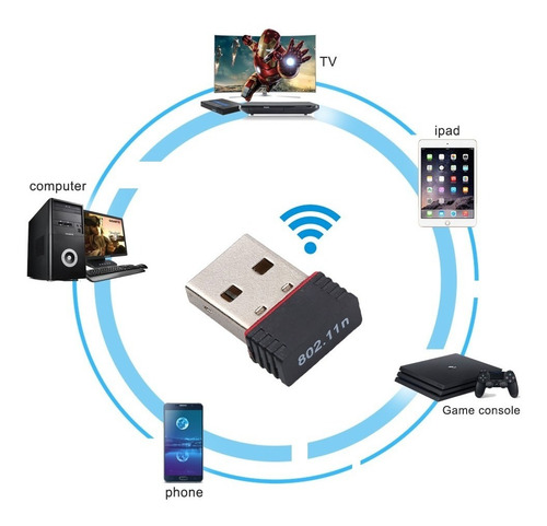 Receptor Usb Wifi 150 Mbps Inalambrico Usb 2.0