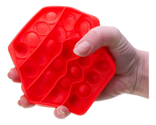 Brinquedo Pop It Fidget Sensorial Octogonal Vermelho