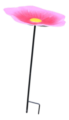 Comedero Para Pájaros De 20 Pulgadas De Altura Con Rosa