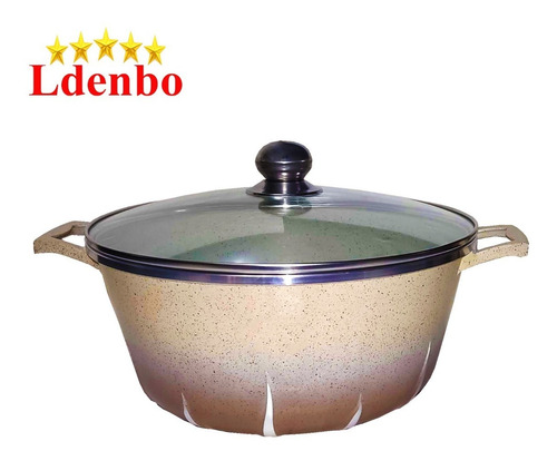 Imagen 2 de 6 de Ollas Roca Volcánica Ldenbo Antiadherente 10 Piezas + Oferta