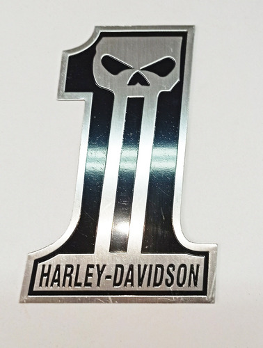 Emblema Harley Davidson Aluminio 8x12cm 