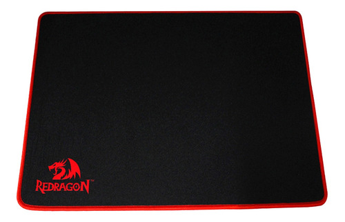 Mouse Pad gamer Redragon P002 Archelon de tela l 300mm x 400mm x 3mm negro/rojo