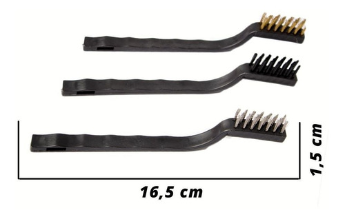 Imagem 3 de 7 de Jogo Escovas De Aço Manual Com 3 Pçs Limpeza Pesada 123util