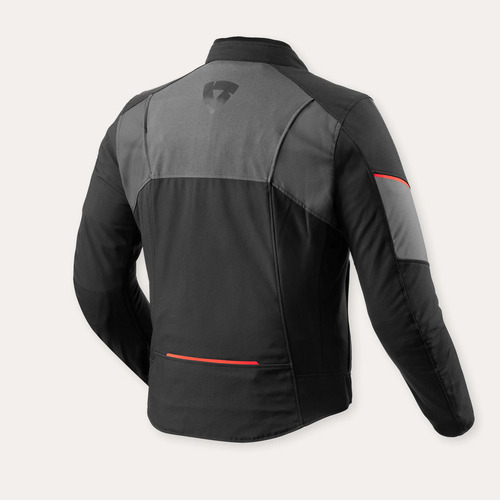 Chamarra Impermeable Revit Catalyst H2o Para Motociclista Negro Y Gris Geométrico M