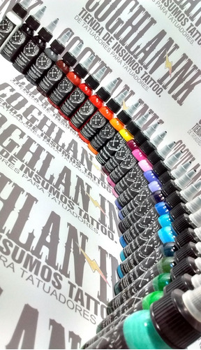 Imagen 3 de 10 de Set Tattoo Extreme 10 Tintas X 1oz = 10 Oz Tatuajes Tatuar