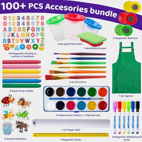 Caballete De Arte Azul Para Niños Que Incluye Más De 100