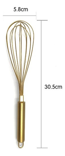 Batidor Manual De Acero Inoxidable Dorado Batidor De Huevos
