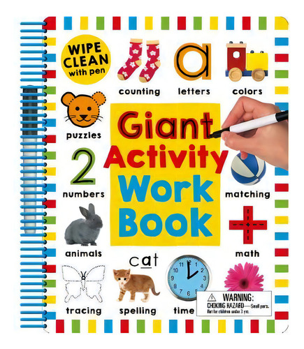 Wipe Clean: Giant Activity Workbook, De Roger Priddy. Editorial Priddy Books Us En Inglés