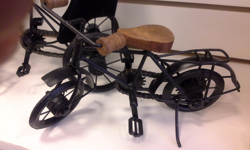 Adorno Bicicleta En Metal Y Madera (20cms)
