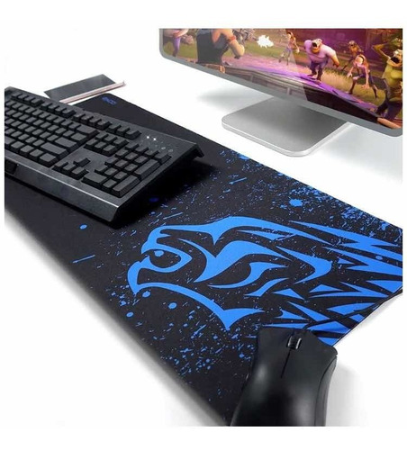 Mouse Pad De Ratón Leopardo Rojo Xl 700x300mm Exco Goma Anti