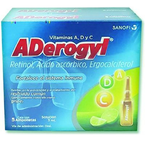 Duo Pack Aderogyl Vitaminas A, C, D 5 Ampolletas Cu