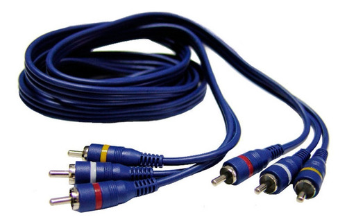 Cable Armado Artekit Linea Blue 3x3rca 2mts Moon