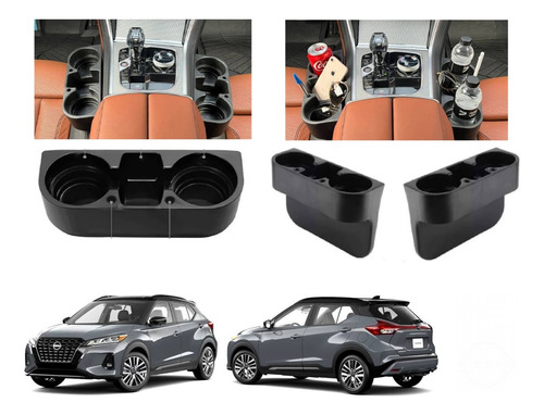 Par Porta Vasos + Celular Nissan Kicks E-power 2021 A 2025