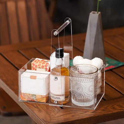 Caja De Flores De Acrílico Arreglos De Flores Cesta