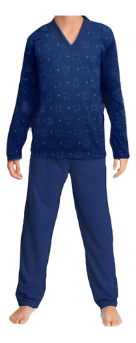 Pijama Infantil Masculino Blusa Manga Longa E Calça Inverno