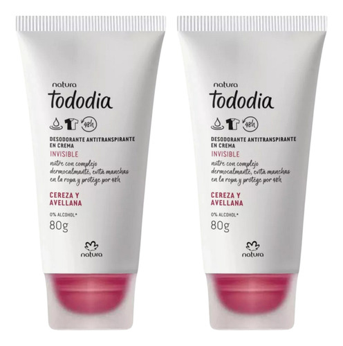 Desodorante En Crema Cereza Y Avellana Kit 2pz Tododia