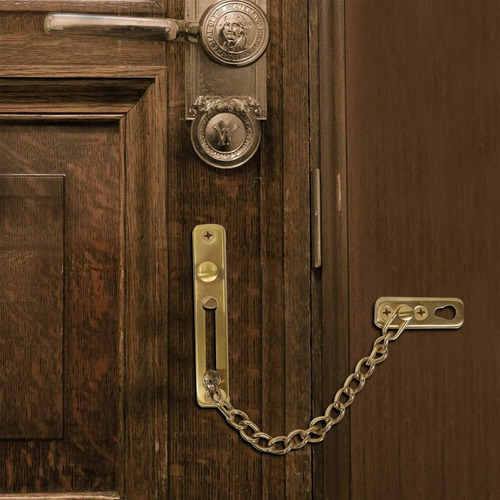 Juego De 2 Candados Cadena De Seguridad Acero Inoxidable
