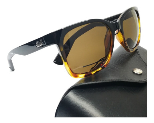 Anteojos De Sol Gafas Vulk Alessa Polarizado Negro Marron