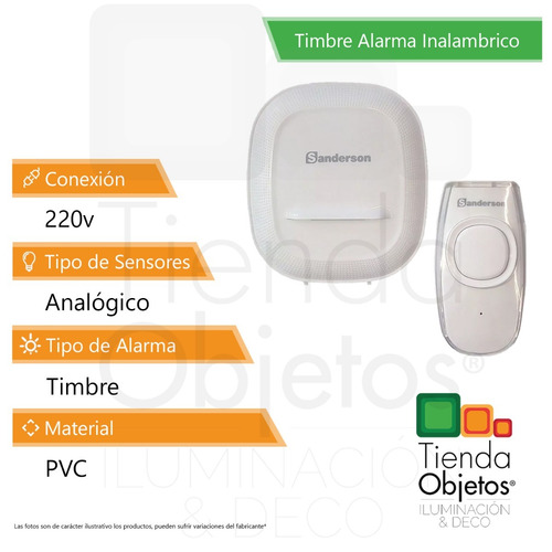 Timbre Alarma Inalambrico A 220v 200mts Resiste Al Agua