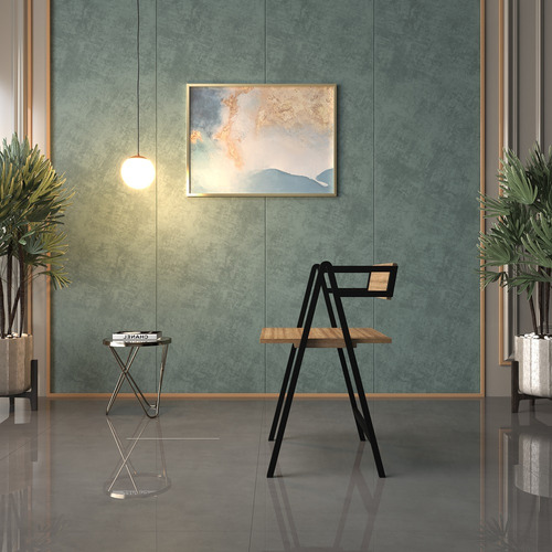 Kit 4 Cadeiras Estrutura Metálica Preta, Design Geométrico Moderno Estilo Escandinavo Industrial