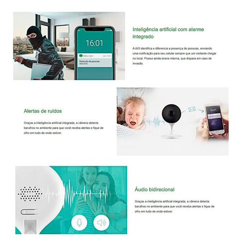 Imagem 8 de 9 de Câmera Segurança Im3 Intelbras Wifi + Cartão De Memória 32gb