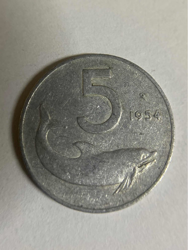 Moneda De Italia De 5 Liras De 1954 R Envio Gratis