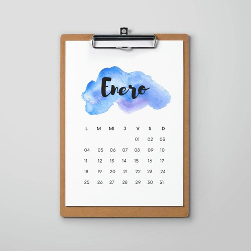 Calendario-almanaque Acuarela 2021 Pdf Imprimible