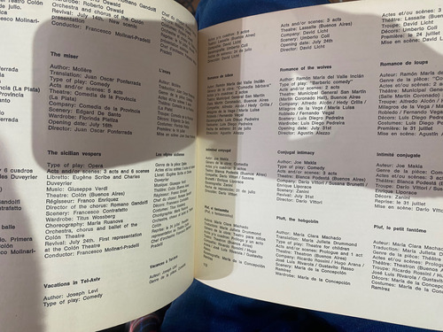 Anuario Del Teatro Argentino 1970-1971 Fondo Nacional Artes (Usado)