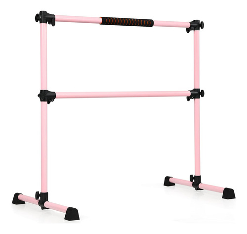 Barra De Ballet Gymax 4 Pies Ajustable Antideslizante
