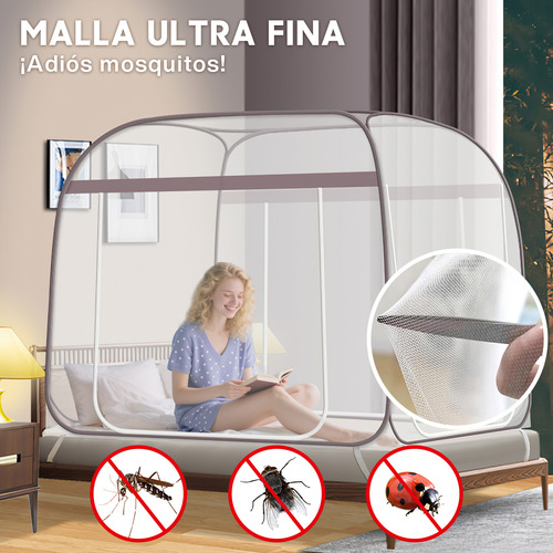 3 Puerta Mosquitero Cama Pop-up Pabellon Mosquito Plegable Mosquitera Tienda De Campaña Portátil Mosquito Cortina Con Net Parte Inferior Bed Mosquitera Anti-insecto Toldo Para Bebé Adultos Hogar Viaje