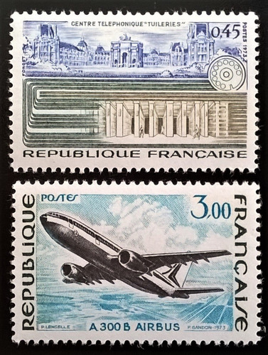 Francia Aviones, Serie Yv. 1750-1 Gdes Logros 73 Mint L13454