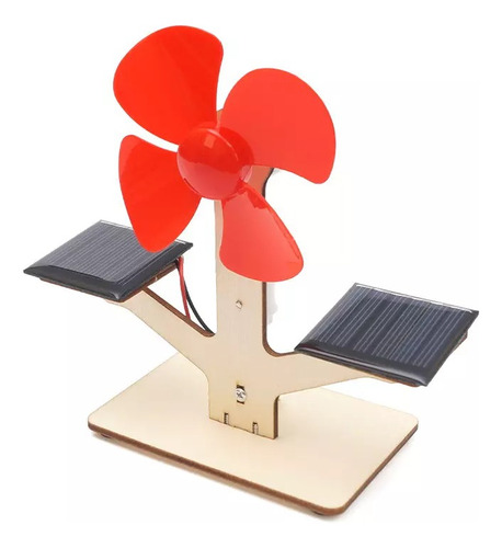 Ventilador Solar Celda Helice Kit Stem Robotica Educativa Ventilador Solar Madera