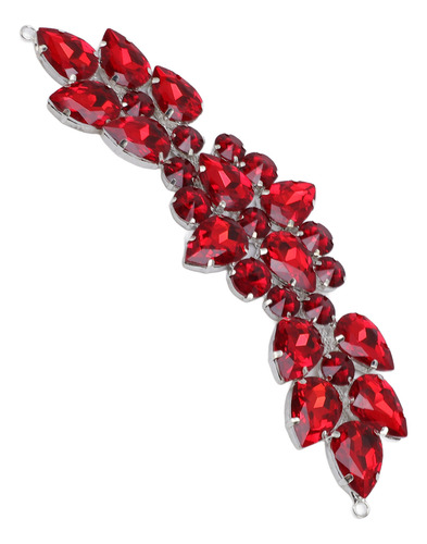 Correa Corta Roja Con Diamantes De Imitación, Decoración De