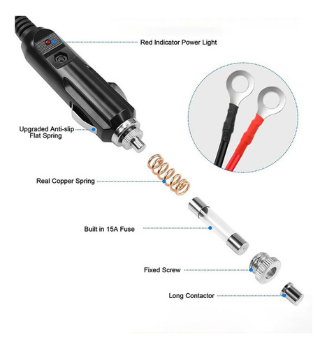 Cable Inversor De Enchufe De Encendedor De Cigarrillos