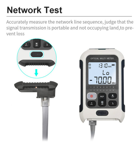. Medidor De Potencia De Fibra Óptica Digital Recargable 4