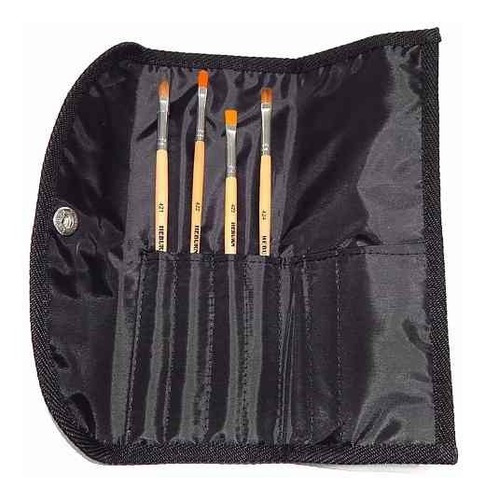 Kit Heburn Pinceles Uñas Esculpidas Con Estuche Guardar 507