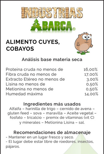 Imagen 2 de 5 de Alimento De Cuyes 5 Kilos Peletizado Premium Barratisimo