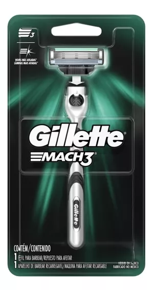 Máquina De Afeitar Gillette Mach3 Recargable 1 Unidad