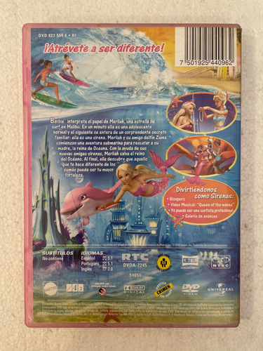 Dvd Original Barbie En Una Aventura De Sirenas Mermaid Tale (Usado)