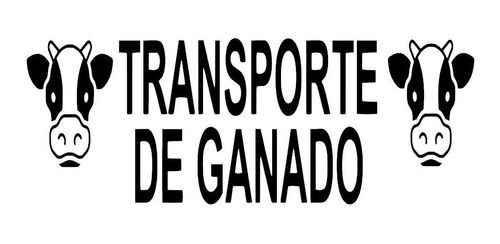 Sticker Transporte De Ganado 40 X 15 Cms