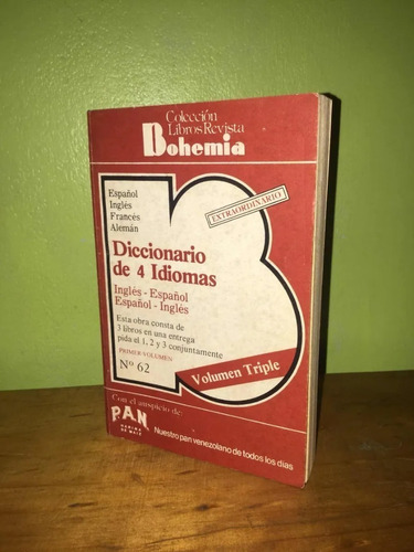 Libro, Diccionario De 4 Idiomas Tomo 1.