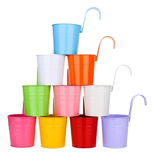 Y Macetas Colgantes Soportes 10 Colores Gancho Desmontable