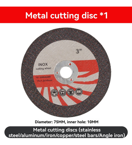 Kit De 6 Discos De Corte De 75 Mm Para Amoladora Angular De