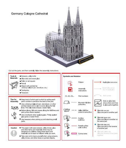 Edifício Da Catedral De Colônia 3d Paper Model Puzzle