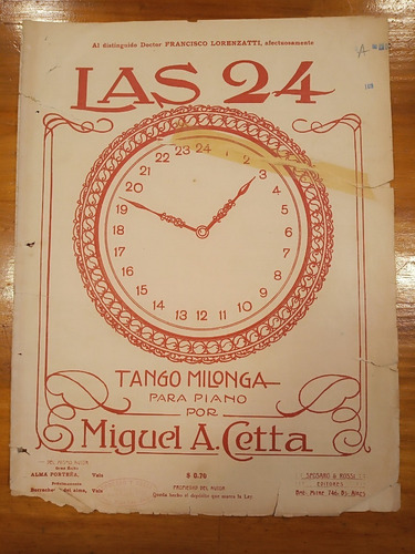 Las 24 Cetta Tango Milonga Partituras